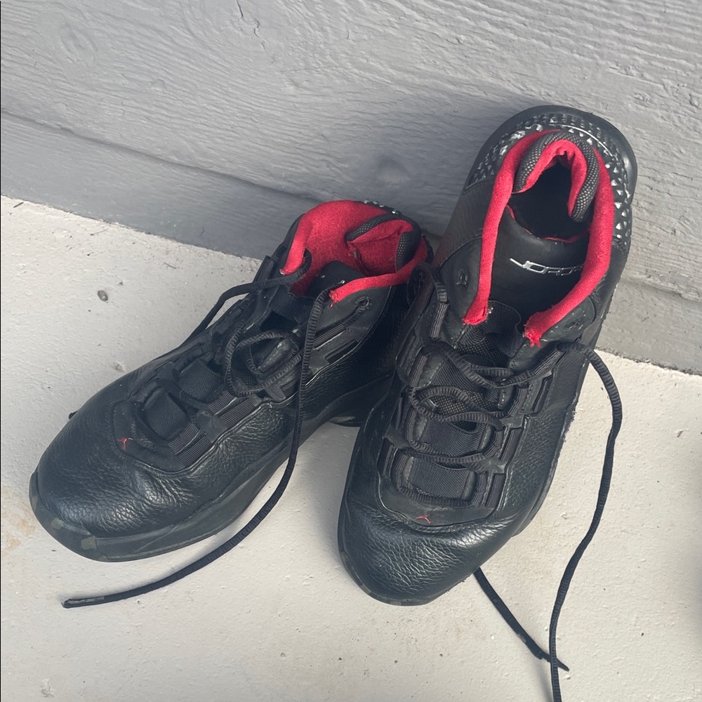 Jordan Black and Red Sneakers